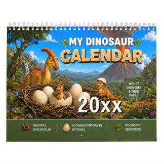 Calendrier Bébés dinosaures en train d'éclore – Monde préhist