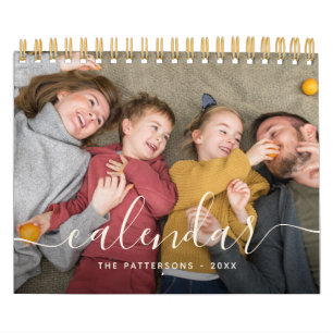 Calendrier Beige   Photo de famille minimaliste simple modern
