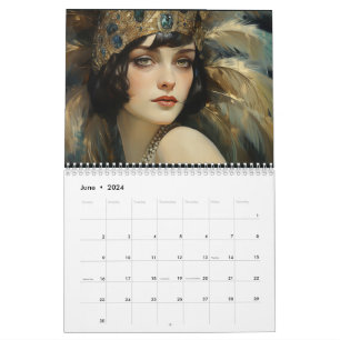 Calendrier Belle année Art Déco Roaring 20