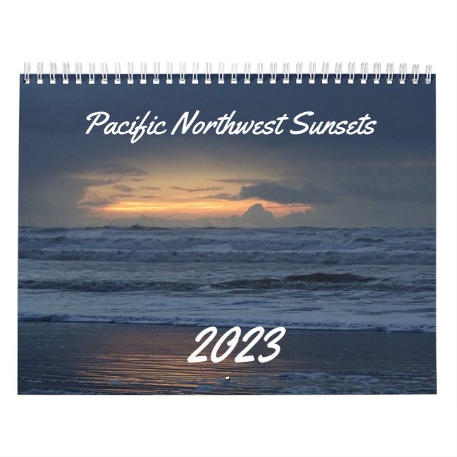 Calendrier Belle côte Washington Ocean Sunset Photo Ca (Protection)