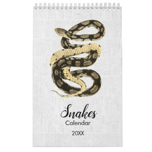 Calendrier Belle nature des serpents Vintages