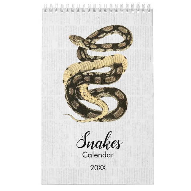 Calendrier Belle nature des serpents Vintages (Protection)