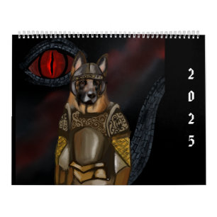 Calendrier Berger Allemand  « Dragons & Dogs »