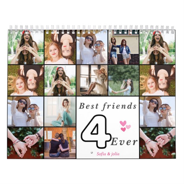 Calendrier Best Friends Forever 2026 Calendar – Custom Photo  (Protection)
