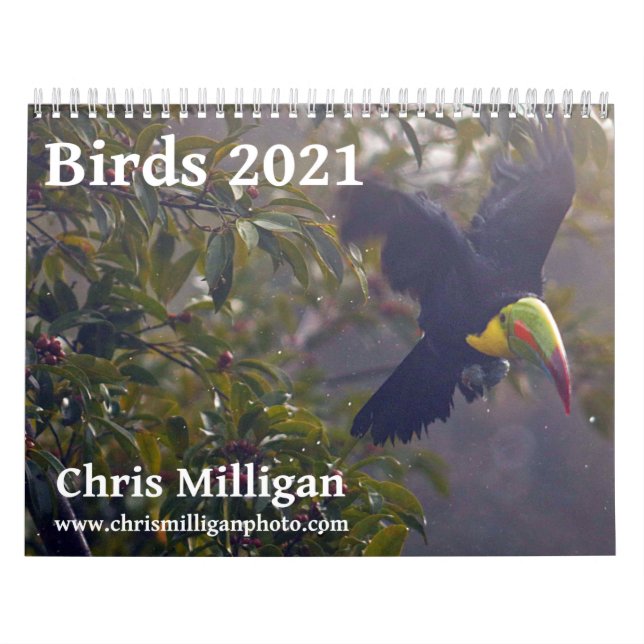 Calendrier Birds 2021 par Chris Milligan (Protection)