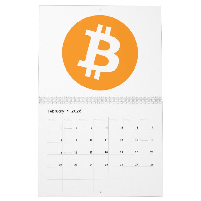 Calendrier Bitcoin - BTC - Crypto (Feb 2026)
