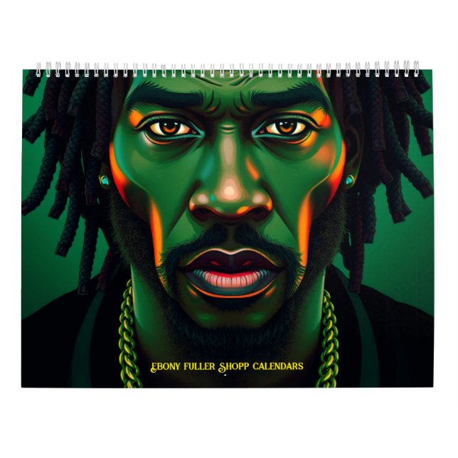 Calendrier Black Bruh Green avec Envy Africa African Homme Lo (Dos)