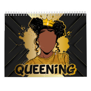 Calendrier Black queen queen melanin femmes or amour