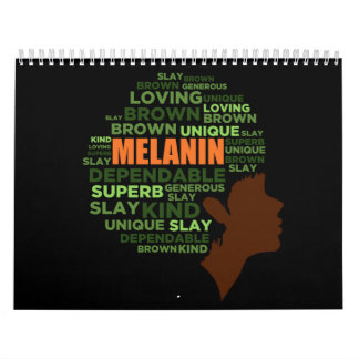Calendrier Black woman melanin sista brown skin girls 
