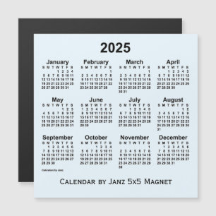 Calendrier bleu Alice 2025 par Janz 5x5 Magnet