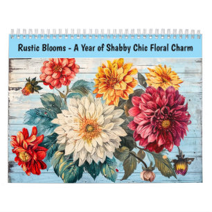 Calendrier Blooms Rustiques – Une Année de Charme Floral Shab