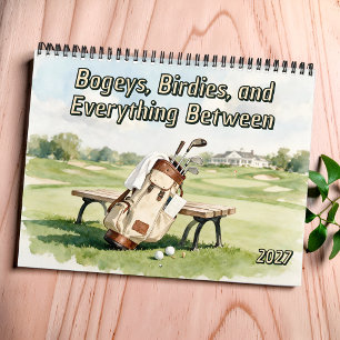 Calendrier Bogeys Birdies et Tout Entre Golf Drôle