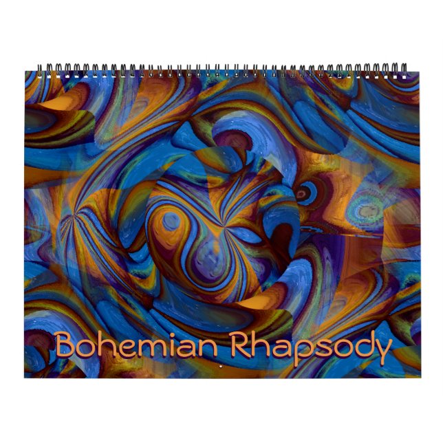 Calendrier Bohemian Rhapsody Trippy Art Abstrait (Protection)