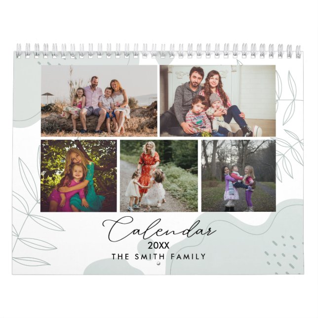 Calendrier Boho Floral Family Memories Photo Keepsaké (Protection)