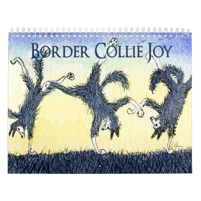 Calendrier Bordure Collie Joy calendrier, une page/image par  (Protection)