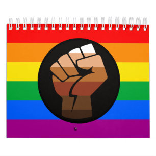 Calendrier Bouton de la fierté LGBTQPOC Boule en céramique 