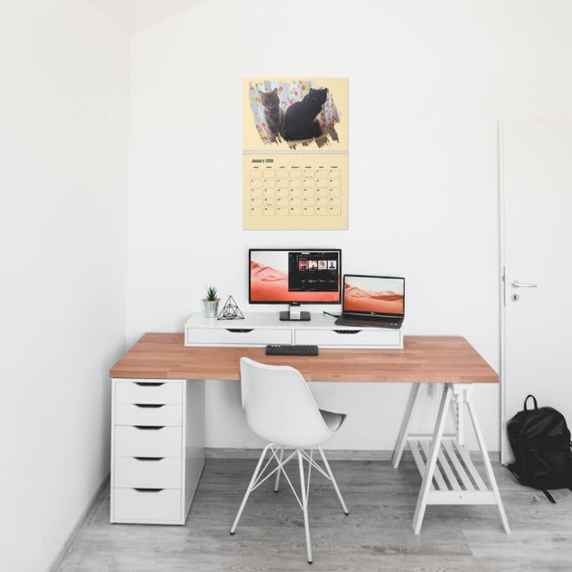 Calendrier Brushstroke Opening Feline Masterpiece Photo (Créateur téléchargé)