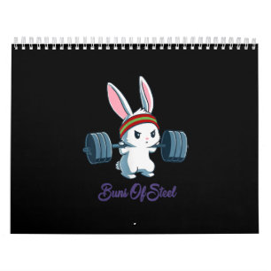 Calendrier Buns of Ness Rabbit Bunny Lover Gym entraînement D