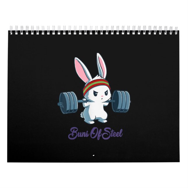 Calendrier Buns of Ness Rabbit Bunny Lover Gym entraînement D (Protection)