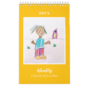 Calendrier Cadeau de Noël de souvenir d'art personnalisé pour