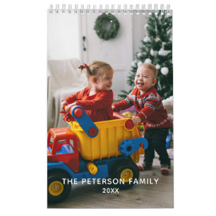 Calendrier Cadeau de photo de famille personnalisé moderne\Ob