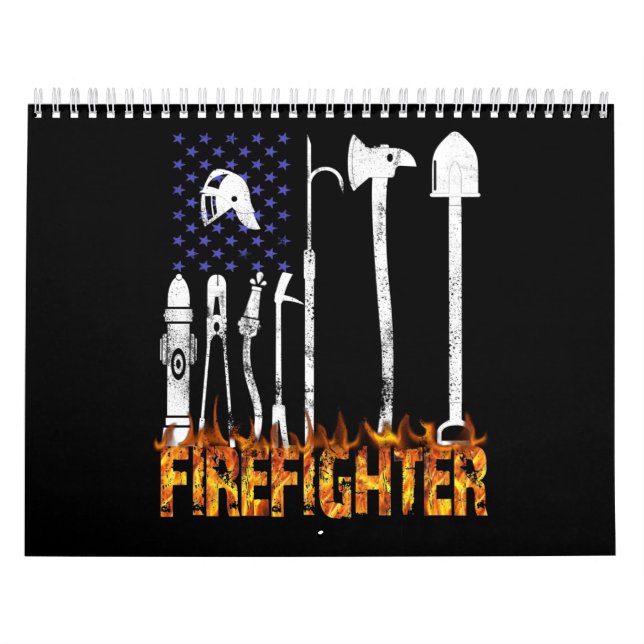 Calendrier Cadeau pompier | Cadeau aux amoureux des pompiers (Protection)