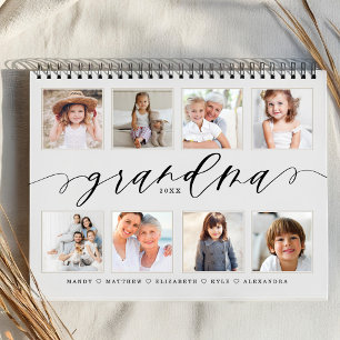 Calendrier Cadeau pour grand-mère Petits-enfants Photos de
