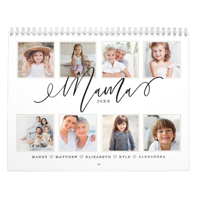 Calendrier Cadeau pour maman| Photos de la famille des petits (Protection)