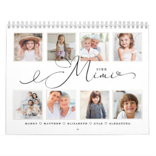 Calendrier Cadeau pour Mimi  Photos de la famille des petits-