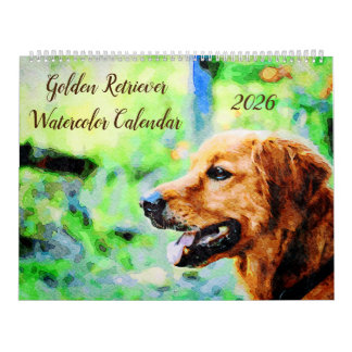 Calendrier Cadeau pour propriétaire de chiens Golden Retrieve