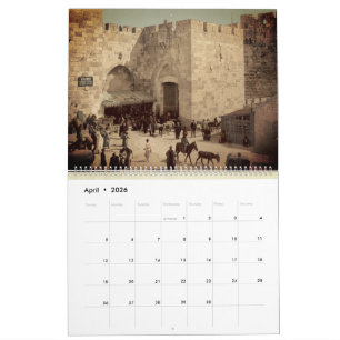Calendrier Cadeau vintage pour pasteur de la Terre Sainte