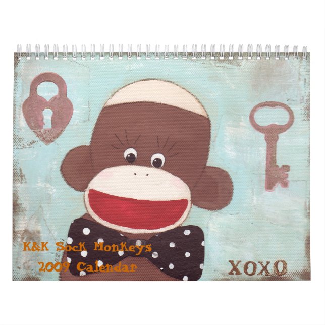 Calendrier Cale de singes de coq... (Protection)