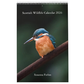 Calendrier Calendar 2026 Scottish Wildlife 