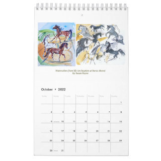Calendrier Calendar of Susan Payne Equine Art - 2022