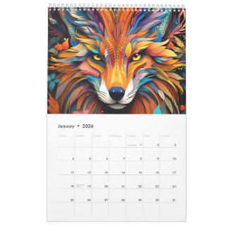 Calendrier Calendario Animales en Arte Vitral