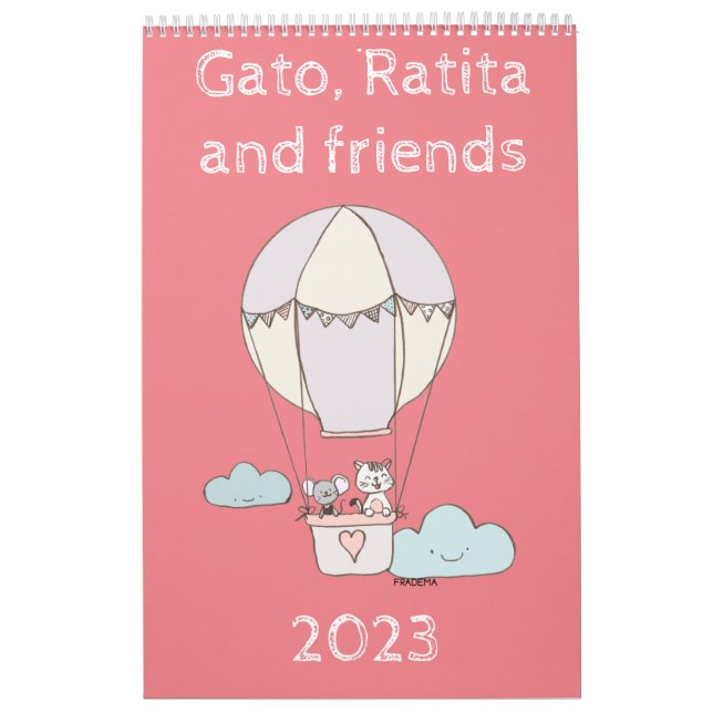 Calendrier Calendario Gato, Ratita and friends (Protection)