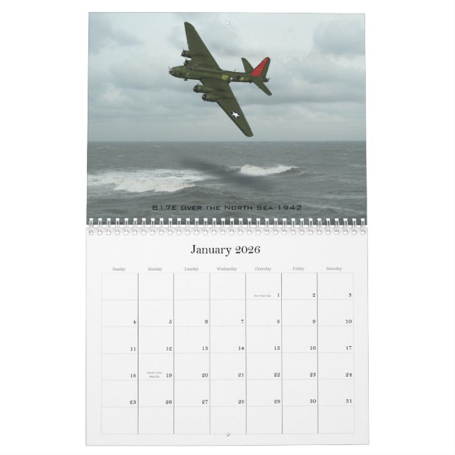 Calendrier Calender 2011, avion de la Seconde Guerre mondiale (Jan 2026)