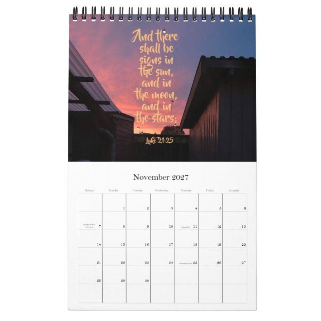 Calendrier Calender 2020 (Nov 2027)