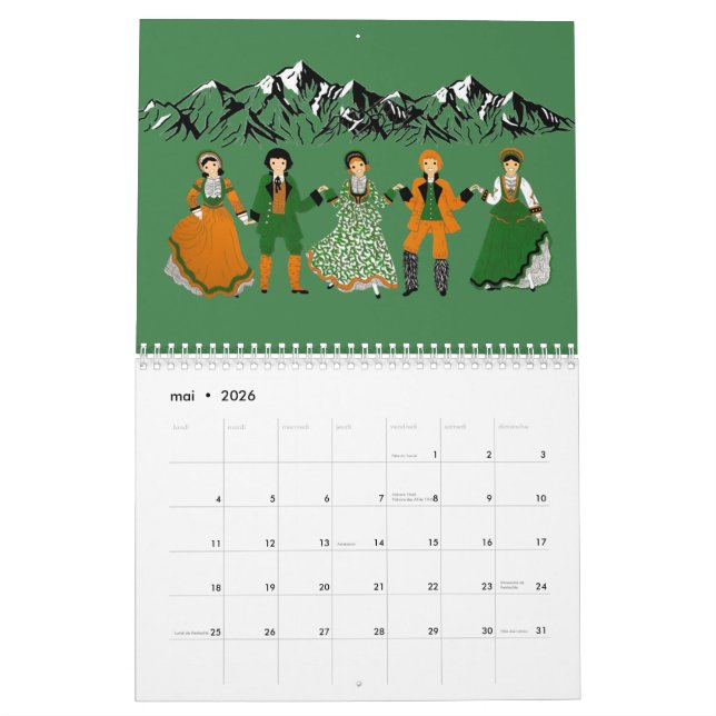 Calendrier Calendrier, CORSICA, France (Mai 2026)