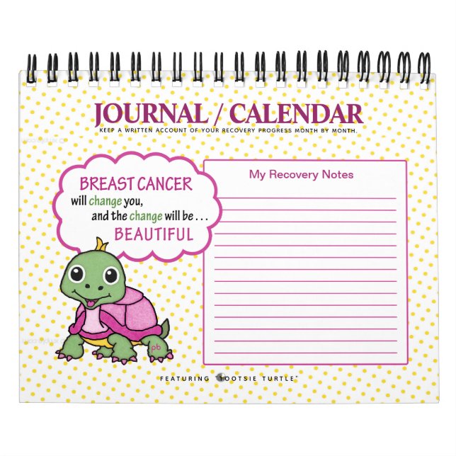 Calendrier Cancer du sein SurvivorRecoveryQuotes/journal de (Protection)