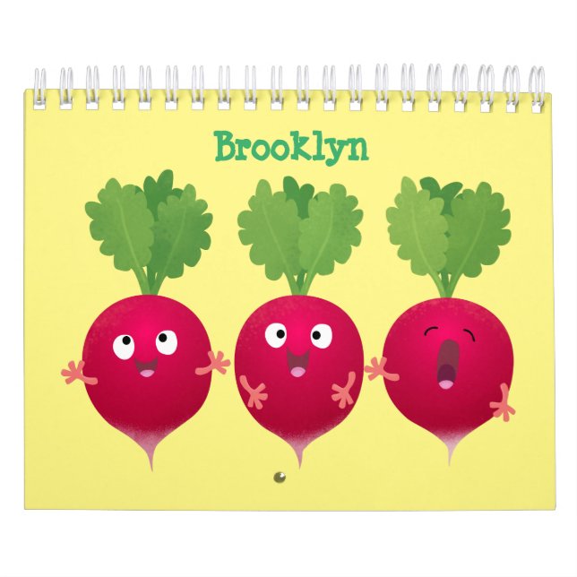 Calendrier Caricature à base de fruits, légumes et plantes (Protection)