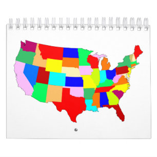 Calendrier Carte de Patchwork USA