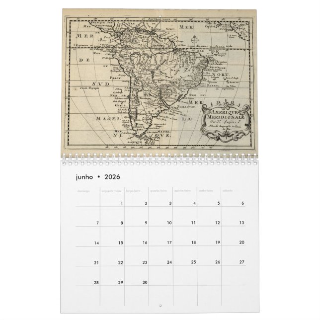 Calendrier : Cartes du Brésil (Jun 2026)