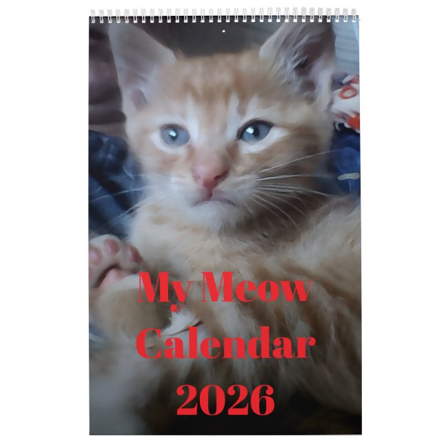 Calendrier Cat Photo Quotes Customize Fun (Protection)