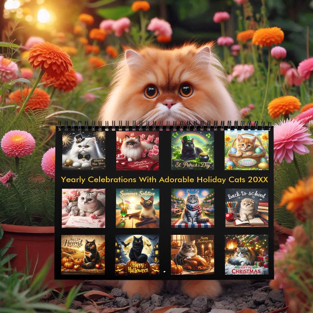 Calendrier Célébrations annuelles adorables Chats de vacances (Créateur téléchargé)