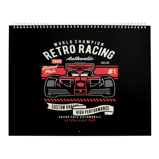 Calendrier champion du monde de course rétro (Protection)