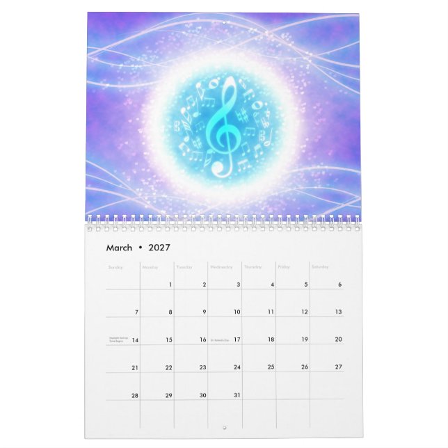 Calendrier Chanson de Fairy (Mar 2027)