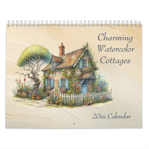 Calendrier Charmant chalet aquarelle