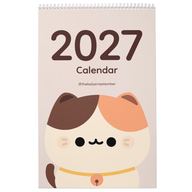 Calendrier Chat 2027 (Protection)