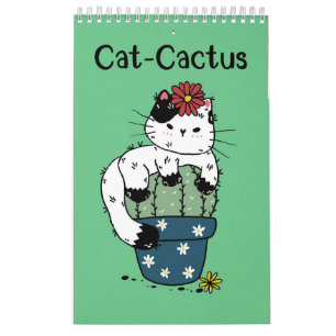 Calendrier Chat Et Cactus